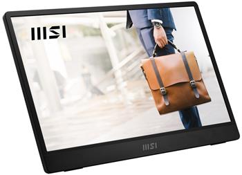 MSI PRO MP161 E2U/ 15,6"/ 1920x1080/ IPS/ 4ms/ 60Hz/ 250cd/m2/ 800:1/ HDMI/ VESA/ černý