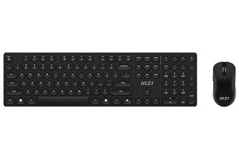 MSI set klávesnice s myší FORGE K210 Wireless Combo Black/ bezdrátový/ černý/ dobíjecí/ USB/ CZ+SK layout