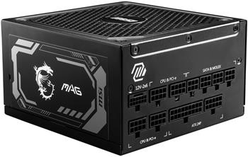 MSI zdroj MAG A1000GL PCIE5/ 1000W/ ATX3.1/ akt. PFC/ 7 let celk. záruka/ 135mm fan/ modulární kabeláž/ 80PLUS Gold
