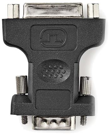 NEDIS adaptér VGA - DVI/ zástrčka VGA - 24+5pinová zásuvka DVI-I/ blistr/ černý