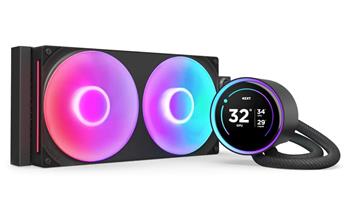NZXT vodní chladič Kraken 280 ELITE RGB / 2x140mm RGB fan / 4-pin PWM / LCD disp. / 6 let