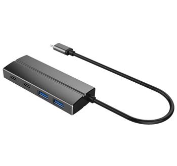 PremiumCord 10G SuperSpeed USB Hub Type C to 2 X USB 3.1 A + 2 X USB 3.1 C Aluminum