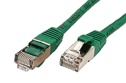 S/FTP patchkabel kat. 6, LSOH, 0,5m, zelený