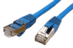 S/FTP patchkabel kat. 6, LSOH, 2m, modrý