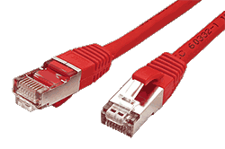 S/FTP patchkabel kat. 6, LSOH, 5m, červený