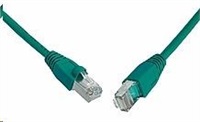 Solarix - patch kabel CAT5E SFTP PVC 15m zelený snag-proof