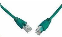 Solarix - patch kabel CAT5E SFTP PVC 1m zelený snag-proof