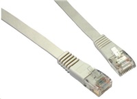 Solarix - patch kabel plochý CAT5E UTP LSOH 1m šedý