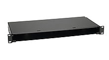 Solarix - vana optic.19" 1U BK s výsuvným šuplíkem bez čela