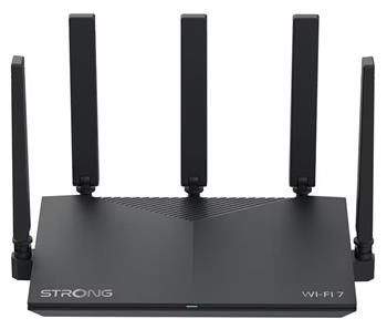 STRONG 5G LTE router BE3600/ Wi-Fi 7/ 3600Mbit/s/ 3x LAN/ 1x WAN/ 5× externí 3 dBi anténa/ bílý