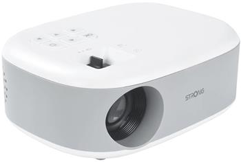STRONG projektor N1/ LCD/ HD (1280x720)/ 120 ANSI lm/ USB 2.0/ HDMI/ microSD/ Repro/ bílo-šedý