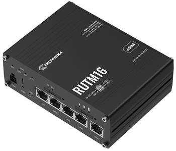 Teltonika RUTM16 průmyslový router 4x LAN, 1x WAN, LTE Telit global, Dual SIM + eSIM, WiFi 5