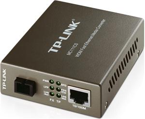 TP-Link MC111CS, WDM Fast Ethernet Media Converter, 10/100Base-TX/FX, single-mode, SC fiber Converter, up to 20km