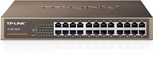 TP-Link TL-SF1024D, 24 port Rack Switch, 24x 10/100M RJ45 ports, 13" rack-mountable, steel case
