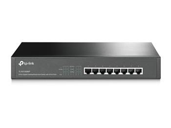 TP-Link TL-SG1008MP, 8-Port Gigabit PoE+ Switch, 8 Gigabit RJ45 Ports, 802.3at/af, 126W PoE Power, 1U 13-inch Rack-mount