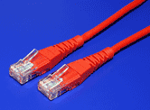 UTP patchkabel kat. 5e, 1m, červený