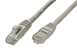 UTP patchkabel kat. 6, LSOH, šedý, 1,5m