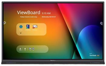 ViewSonic Flat Touch Display IFP8652-1B/ 86"/UHD / 16/7 /400cd / Android 8/64 / OPS/ HDMI/ VGA/ DP/ HDMIout/ USB-C