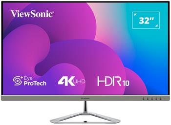 ViewSonic VX3276-4K-MHD-2 32" 16:9, 2560 x 1440 VA monitor,75Hz,10 bit colour, 2 HDMI, DP, Mini DP, speakers. stříbrný