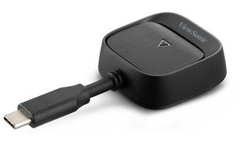 Viewsonic WPD-900 Wireless dongle (Tx + Rx) , USB-C power pass-through, casting: Peer to Peer, AirPlay (iOS), Miracast