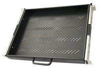 XtendLan 19" výsuvná police s perforací 1U/350mm, nosnost 45kg, černá