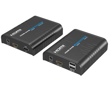 XtendLan HDMI přenos po LAN, vysílač a přijímač, UDP/Multicast, 100Mbps@1080p, přenos USB, funkce KVM