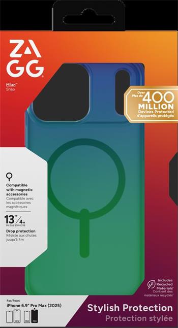 ZAGG Ochranný kryt Milan Snap Apple 17 Pro Max Raven Feather