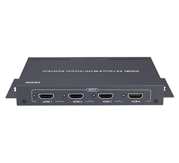 XtendLan HDMI multiviewer/kvadrátor, 4x vstup, 1x výstup, do 1080p, IR ovladač