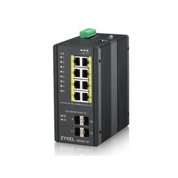 Zyxel 8xGb+4xSFP POE IP30 DIN 240W RGS200-12P